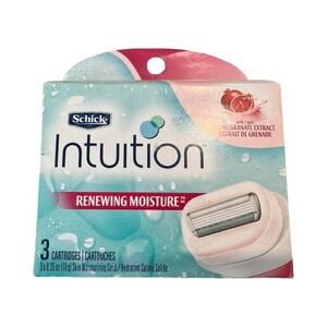 Schick Intuition Renewing Moisture 3ct Razor Blade Refills Pomegranate Extract